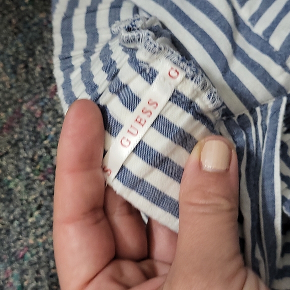 Stripe open shoulder top - Picture 2 of 2